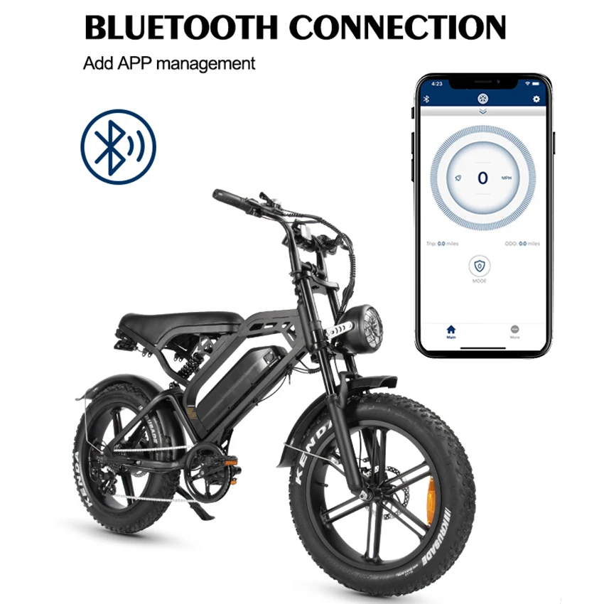 EU NL Stock V20 Electric Fatbike 20inch 250W 500W Netherlands Electric City Bike 750W Retro Hydraulic Brake Road E-Bike Holland