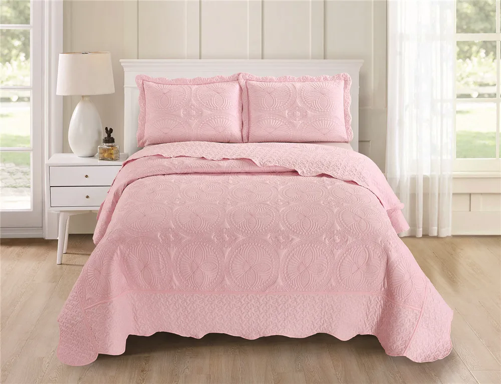 Quilts Queen King Size Microfiber Bedding Quilts Made In China Coverlet for Bedroom Wholesale