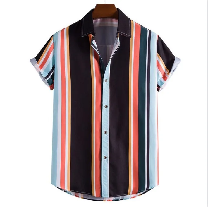 Factory Supplier Breathable Hawaiian Shirt Beach Shirt White Tailored OEM Men Floral Shirt