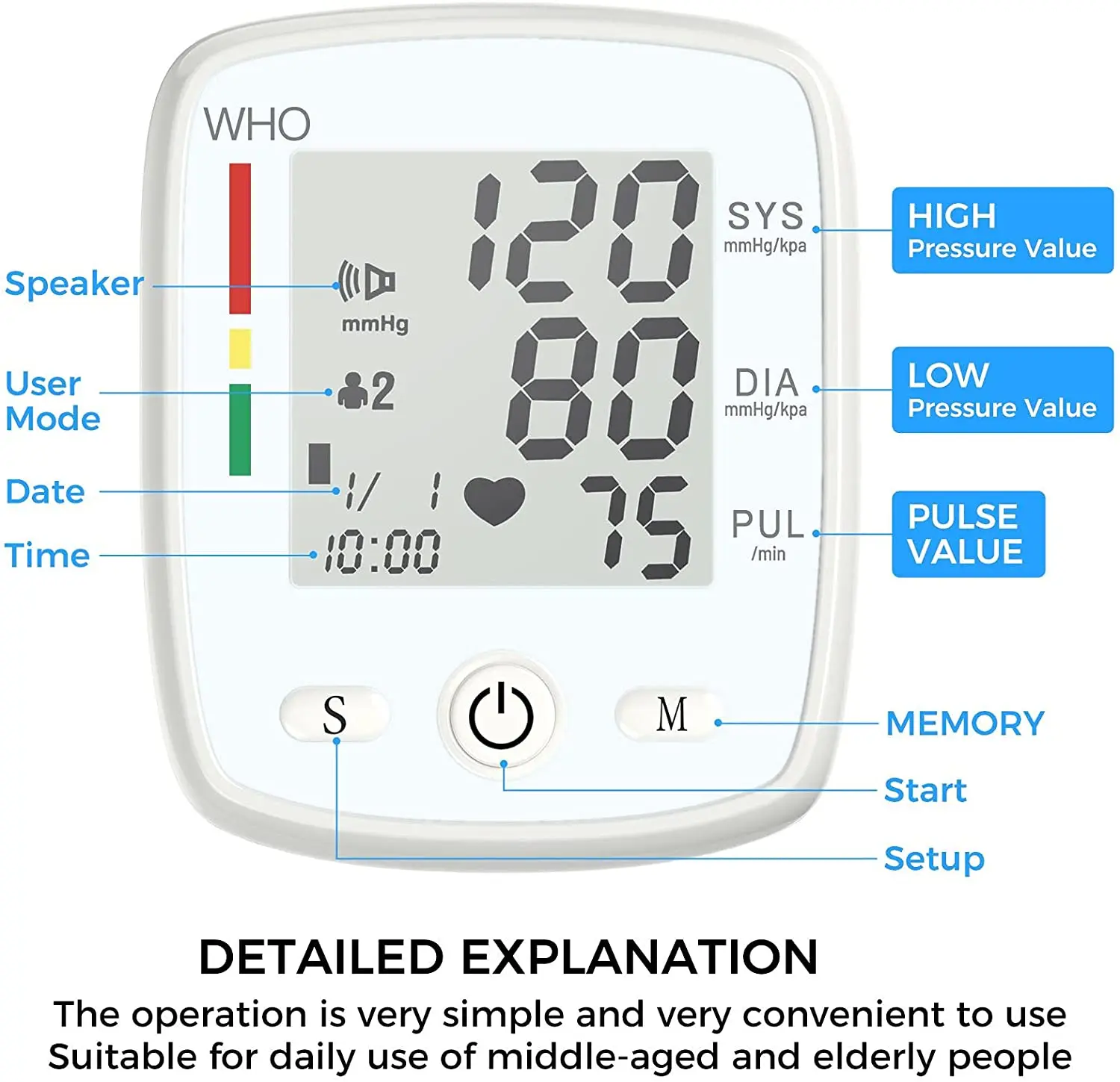 CE ISO a Blood Pressure Monitor Home Use Wrist Electronic Wireless Medical Tensiometer BP Machine Manufacturer OEM ODM