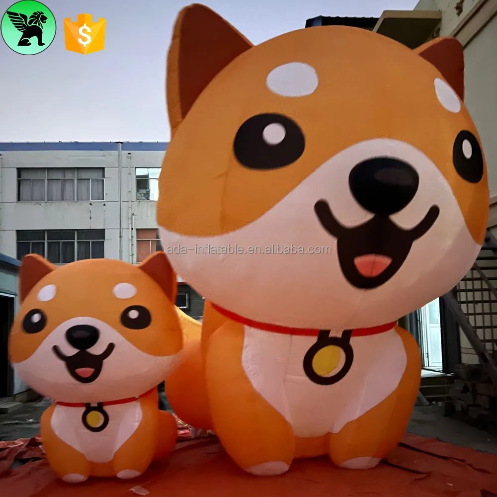 9m Festival Advertising Giant Inflatable Husky Customized Promotional Cartoon Inflatable Dog For Sale Decor A9619