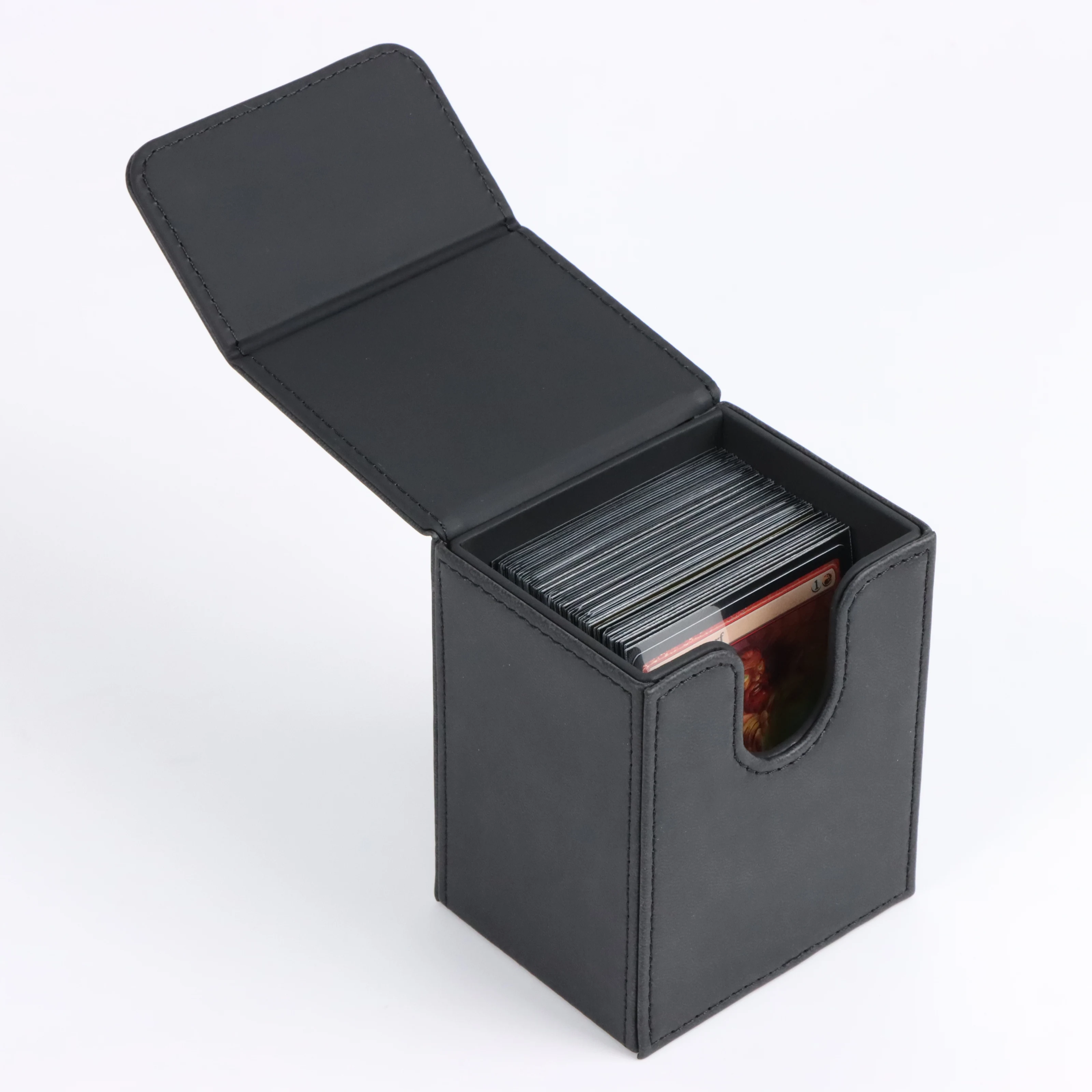 Custom PU Leather Card Deck Boxes Trading Card Storage Tcg Deck Box Leather Deck Box Board Card Case Leather