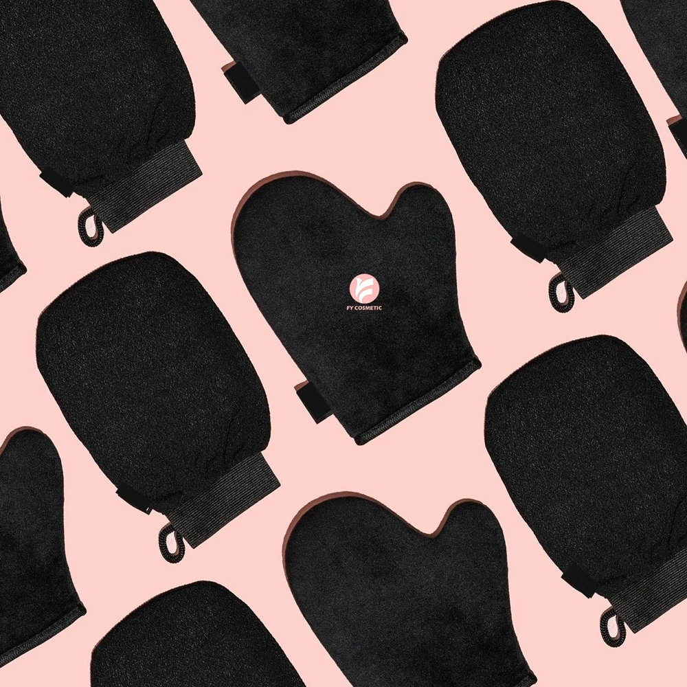 Microfibre Soft Tanning Lotion Mitt Gloves Kit Set Elastic Wrist Sunless Spray Self Tan Mitt Applicator With Thumb Supplier