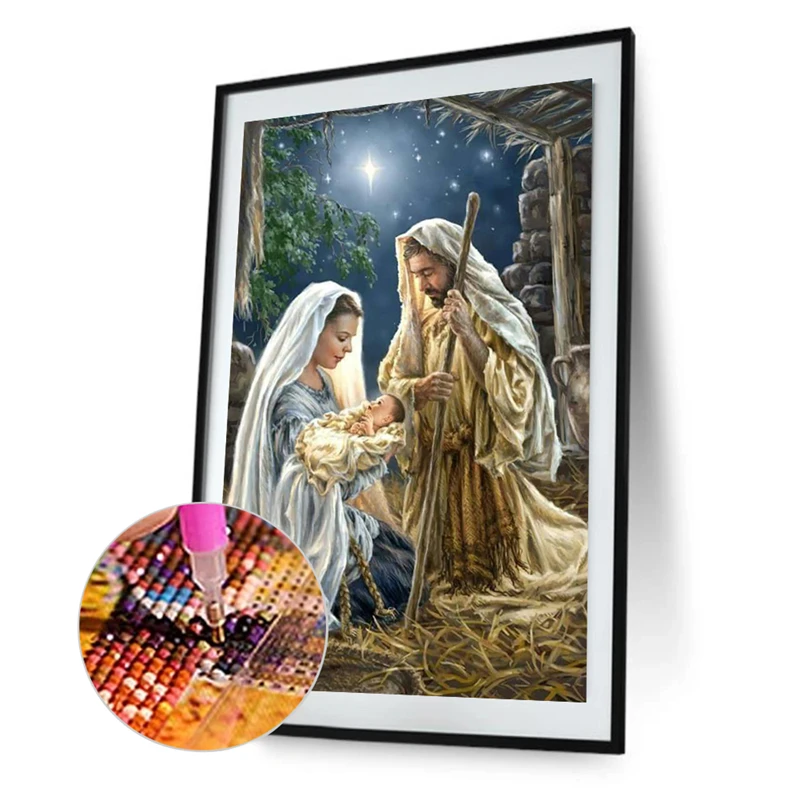 2022 Catholic Religious Home Hanging Artwork Framed Canvas Diamond Painting