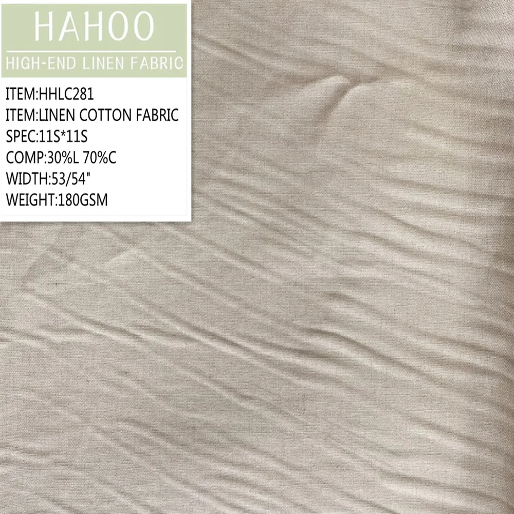 High quality with cheap hemp linen stretch organic cotton clothed fabric production hemp woven fabric