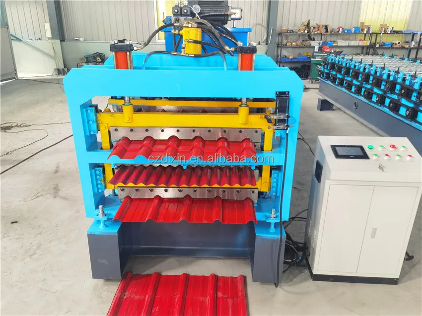 Factory Price Three layer Corrugated ibr tile machine Glaze Triple Decking Roofing Sheet making machine Ibr Roll Forming Machine