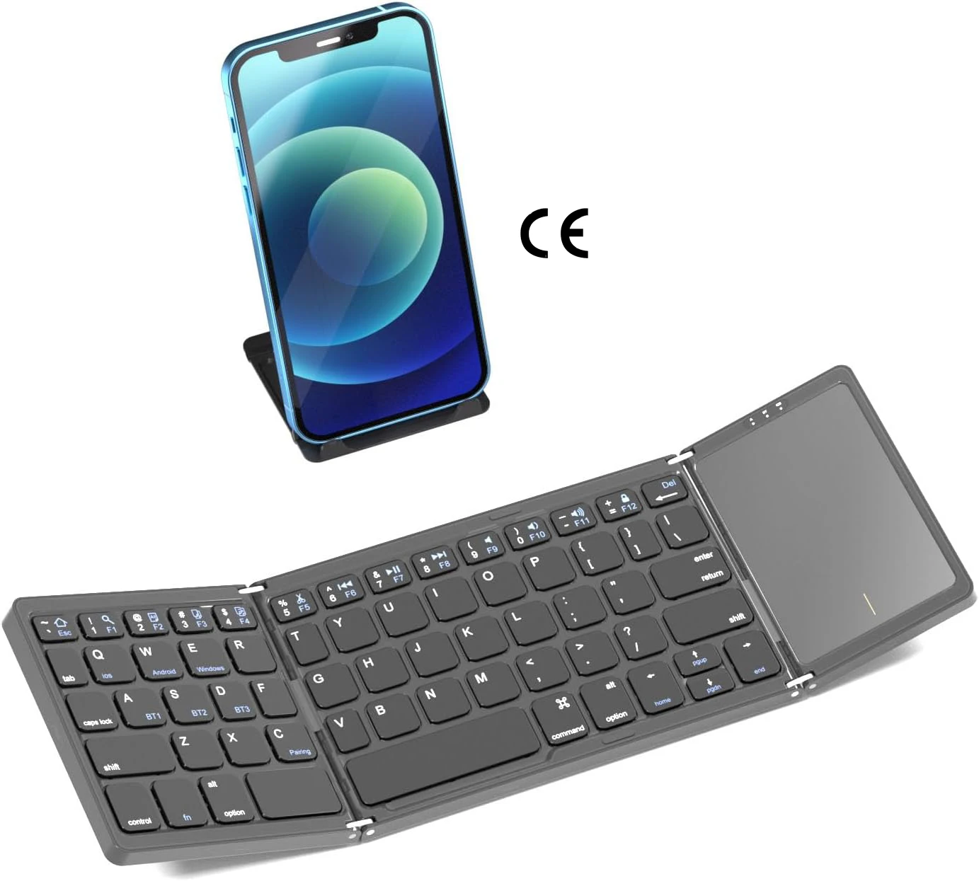 wireless rechargeable slim foldable bluetooth keyboard italian mini teclado bluetooth pegable portable keyboard for tablet phone