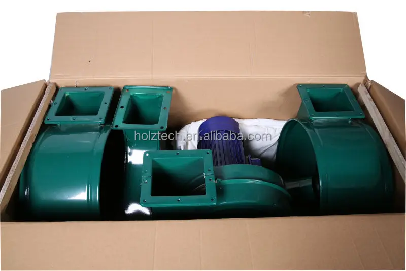 HOLZTECH 3KW Two Barrels Four BagsWood Vacuum Dust Collector Saw Dust Collector