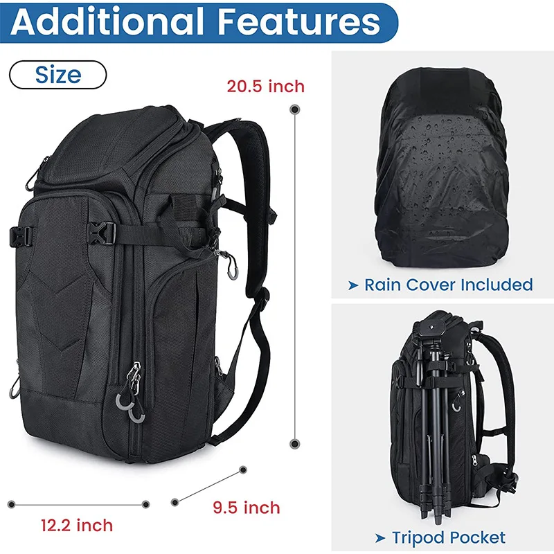 OEM Oxford Camera Video Bags Backpack Photography Bagpack for Outdoor Travel Large Capacity Waterproof Digital Gear Camera Bags