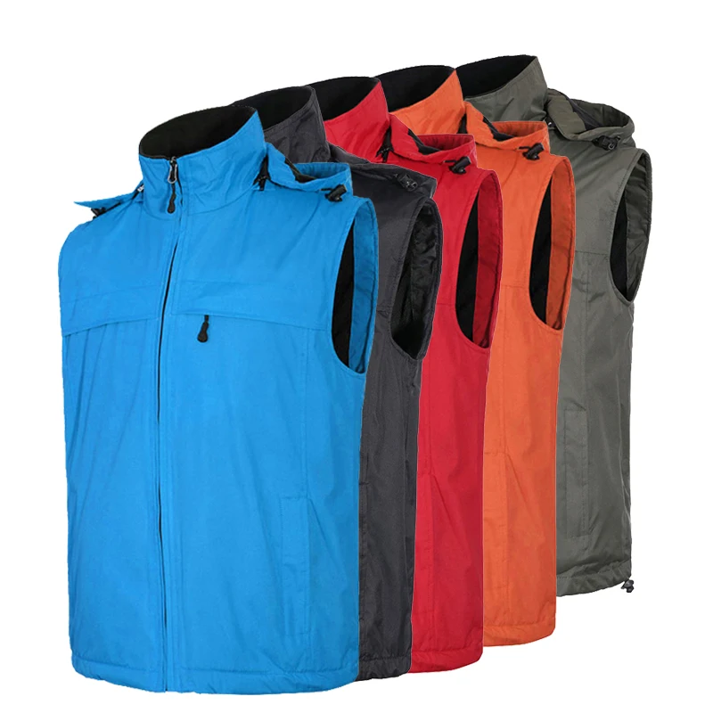 
Low Moq custom men softshell vest waterproof outdoor cooling fleece lining work vest for men 