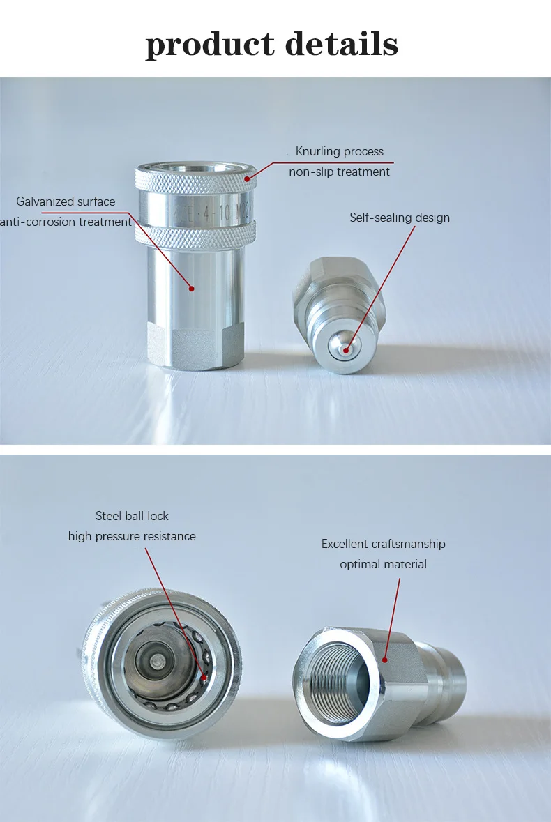 KZF Hydraulic Hose Quick Coupler Hydraulic Quick Connect Coupler