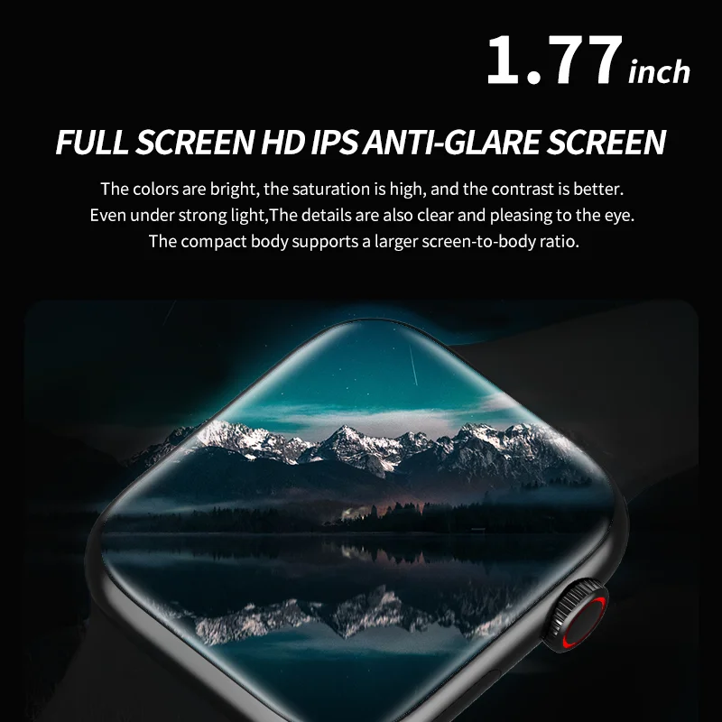 Smart Watch HW19 1.77" Full Screen Sleep Monitor Double Buttons Make Call Smartwatch Sport Women Men pk iwo 13 W46 HW22