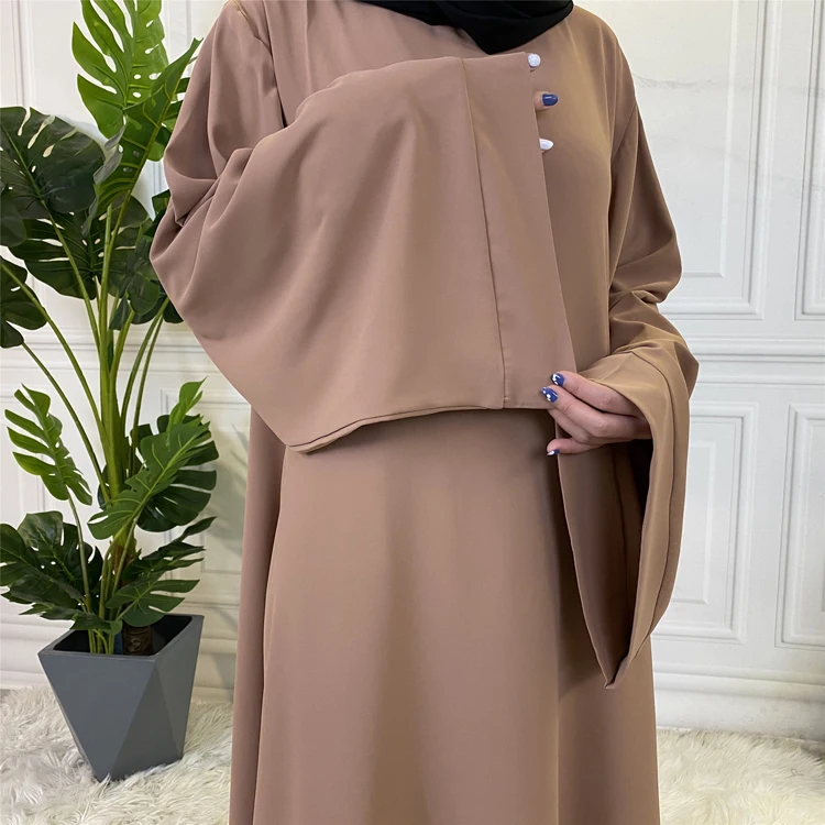 Abaya Muslim Dress for Women Dubai Turkey Solid Color Party Dress Abaya Ethnic Clothing Modest Kaftan Islamic Abaya