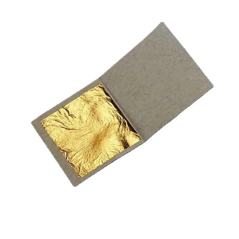 3.7 x 3.7 cm 98% gold edible leaf 500 sheets a Pack sheet 24 k for Food Decorations Skin Care Craft Gilding