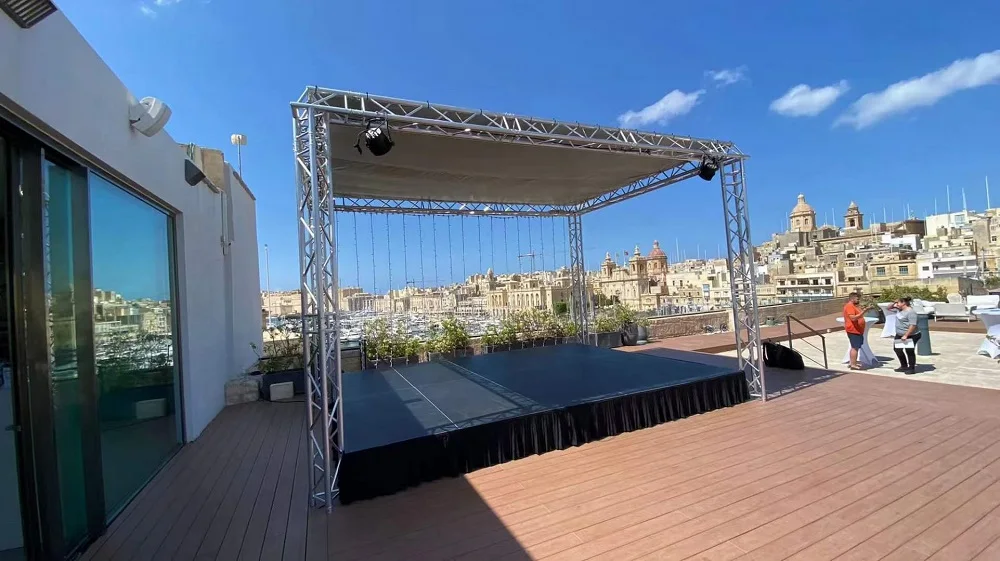 Event System Stage Light Alloy Spigot Triangle Type Design Platform Aluminum Truss