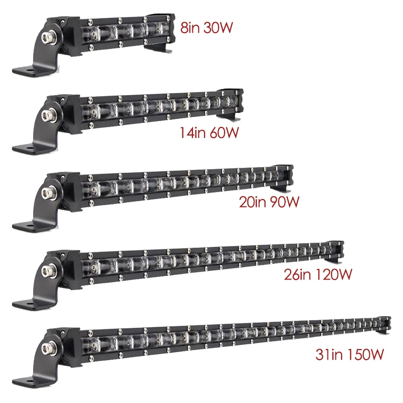 
Auto Lighting System 6000k 8inch 14inch 20inch Vehicle 4x4 Offroad 6D Car LED Light Bar, Super Slim Single Row Light Bar LED 
