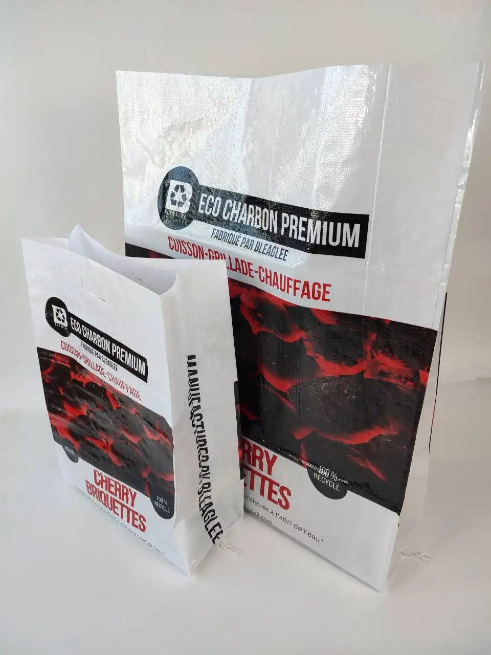 Factory Supply High Quality Bopp Laminated PP Woven Lump Charcoal Packaging Bag 5 kg 10 kg