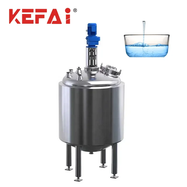 KEFAI Cosmetic Liquid Paste 500L 1000L Electric Heating Mixing System homogenizer Mixer With Agitator Tank For Cosmetic Cream