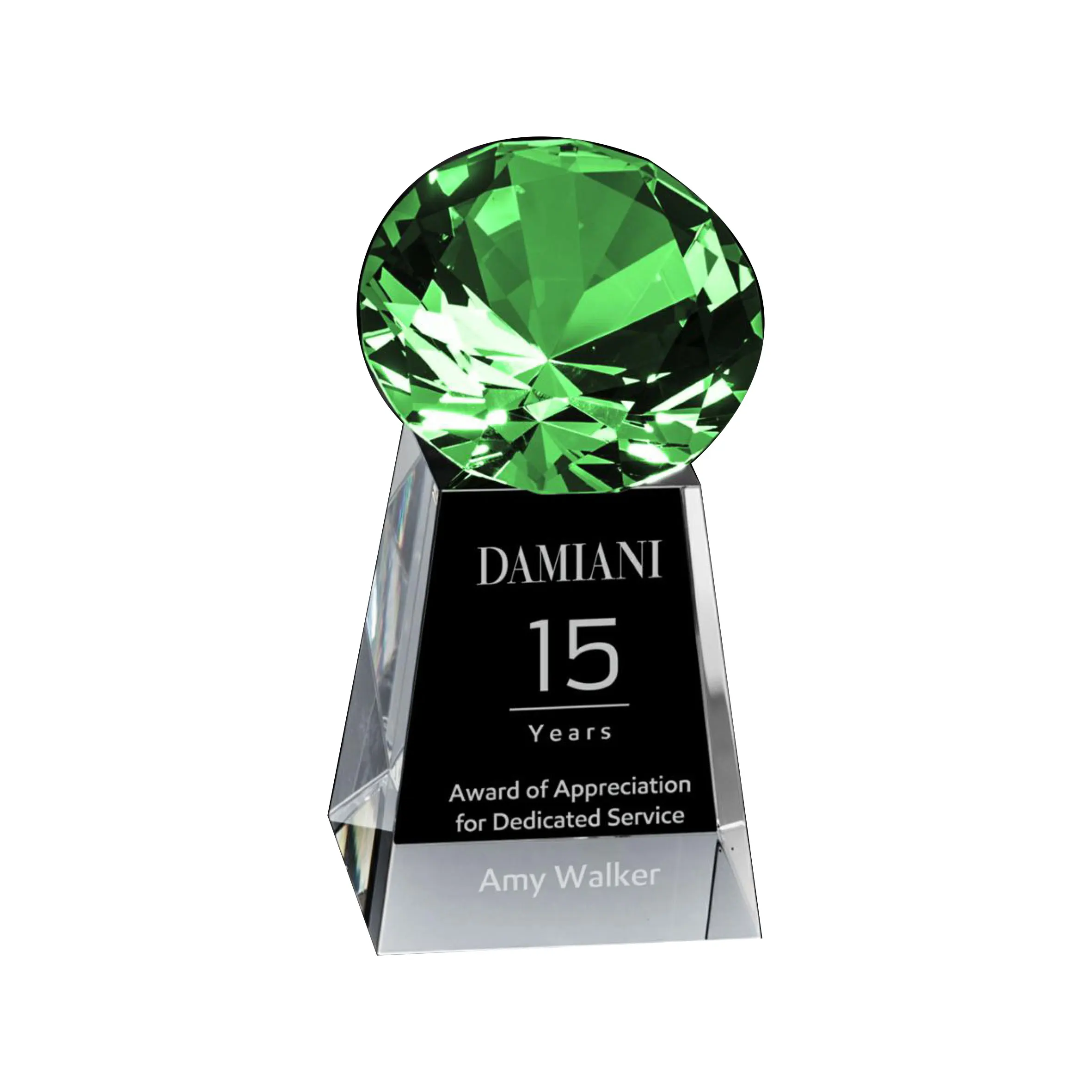 Eco-Friendly Professional Brilliant Tower Award Big Crystal Diamond Trophy With Cut