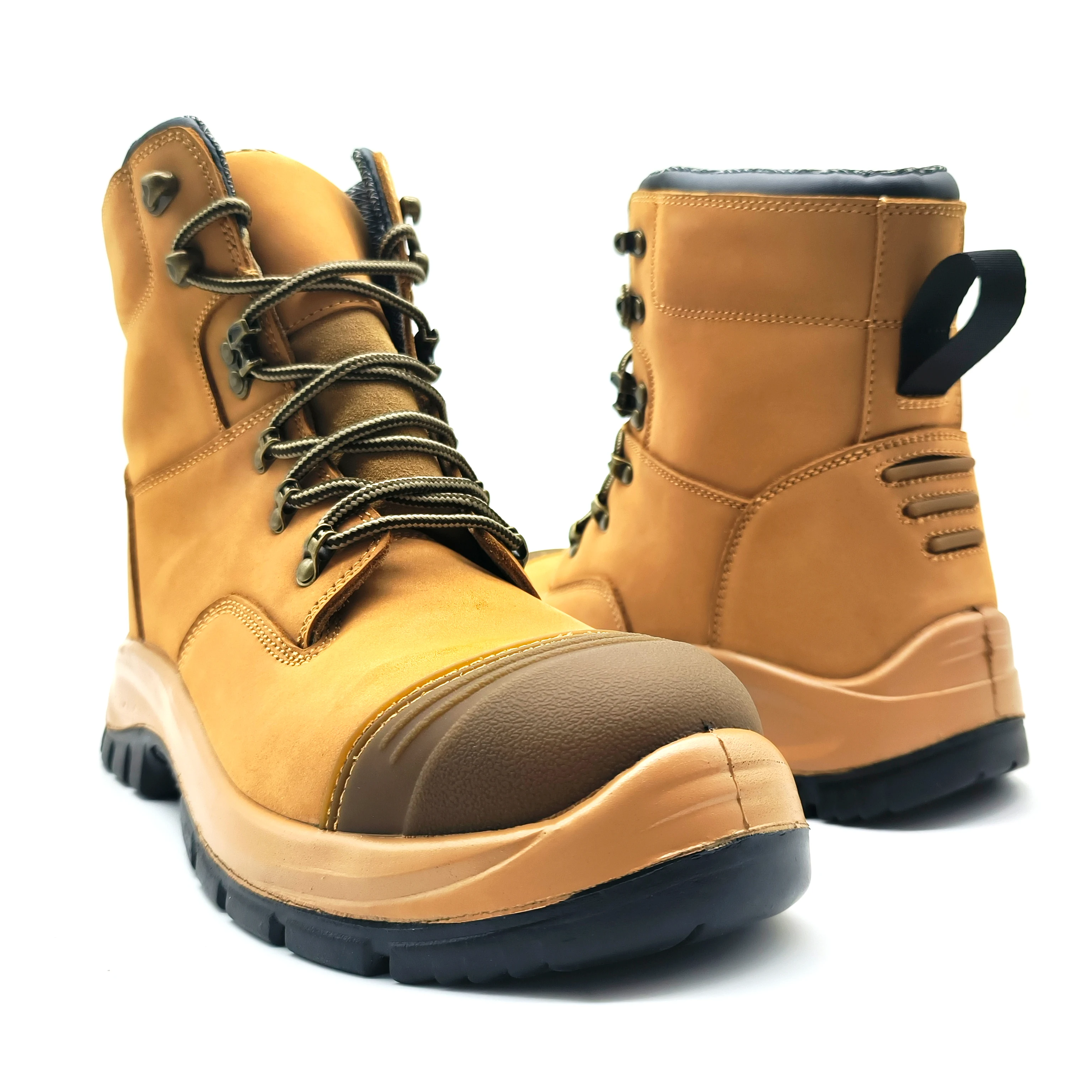 AU safety boots Dual-density PU injection sole TPU toe cap anti smash and anti puncture