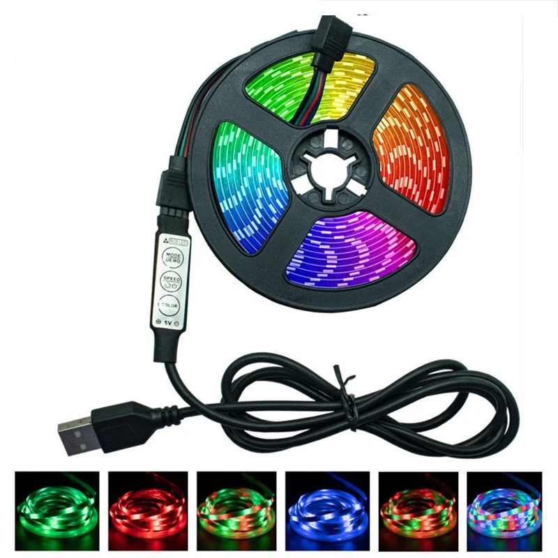 Joystar TV LED Strip Light 5V USB SMD 5050 4M 120LEDs APP Control RGB Strip Lights With Bluetooth