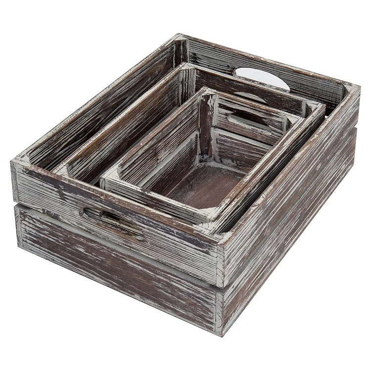 
Wooden craft storage box box basket for home decoration wooden storage box rectangular basket 