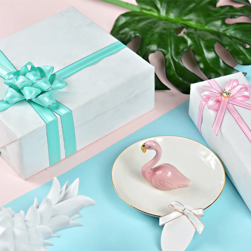 Рибэст Grosgrain серебристый край атласная лента дизайнерские двусторонний Polyerter 14 видов цветов 9-38