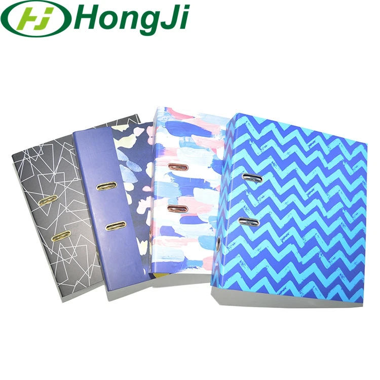 Metal 2/3/4 Ring Binder Folder Colorful Design Paper File Folder Custom A4 Cardboard Folder