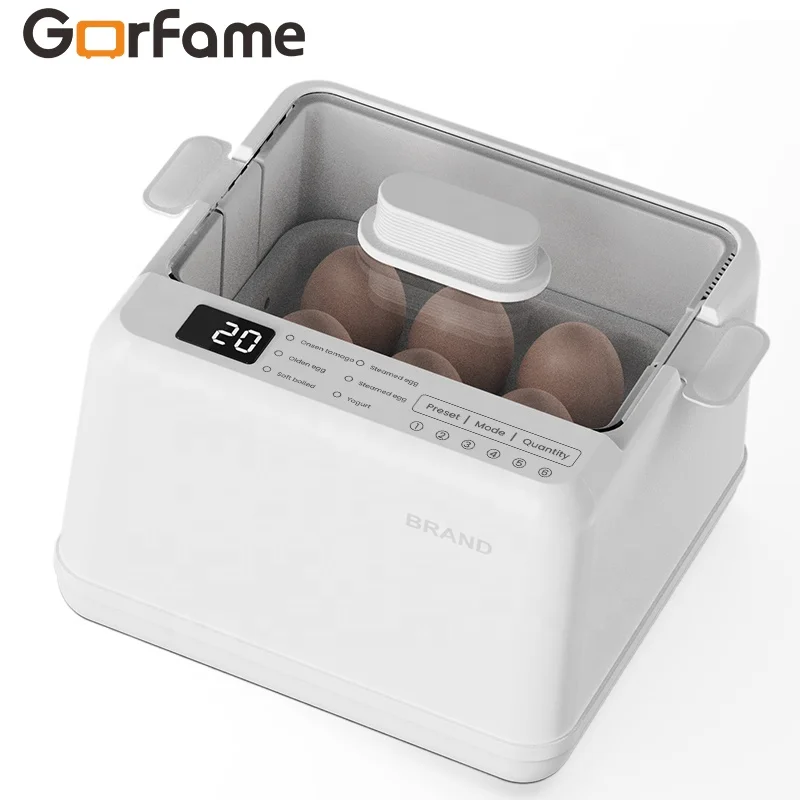 House Hold Hard Boiled Steamer 6 Eggs Boiler for Breakfast Customized Brand Digital Egg Cooker