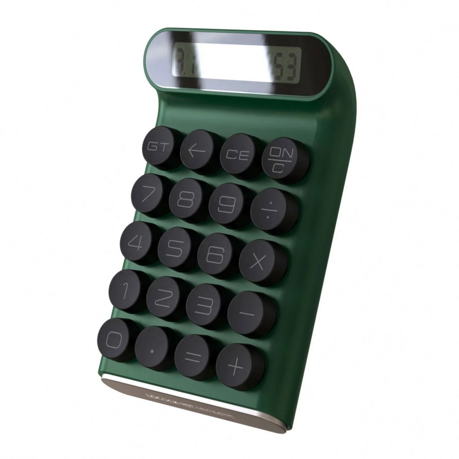 Diseño de moda Elección regalo Botón presión mecánico 10 Pantalla LCD digital Calculadora decoración oficina