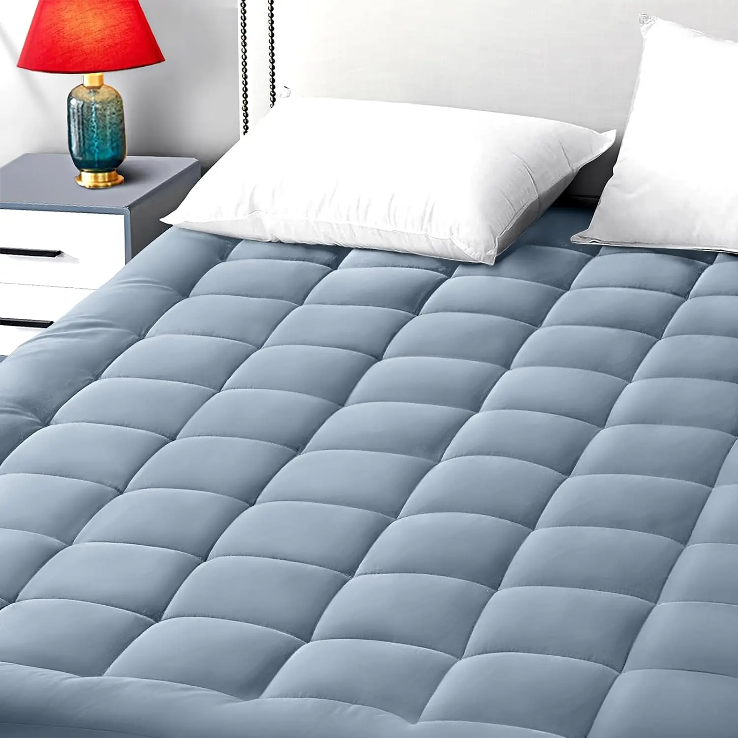 Bedding Hypoallergenic Fitted Mattress Protector Cover Waterproof Hypoallergenic Breathable Washable Soft Mattress Pad Topper