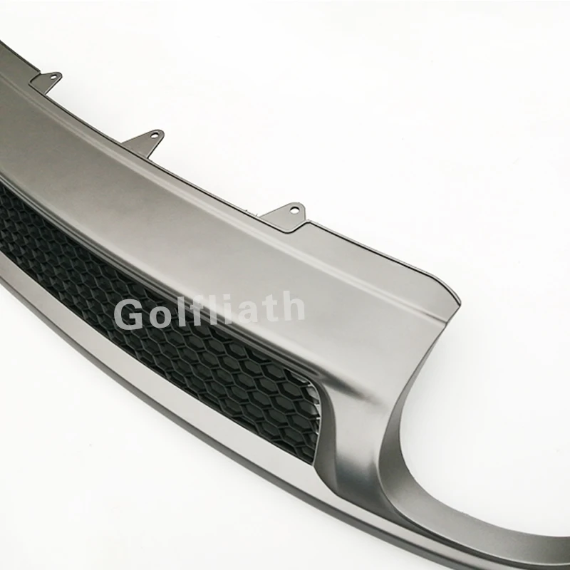Sline Style Rear Diffuser Lip Kit Bumper Skid Plate End Pipe Muffler Tip Fit For A4 2012-2015