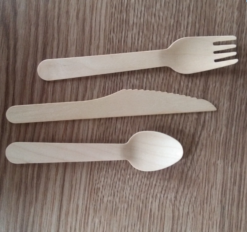 wholesale Disposable birch wooden  Fork /spoon/knife