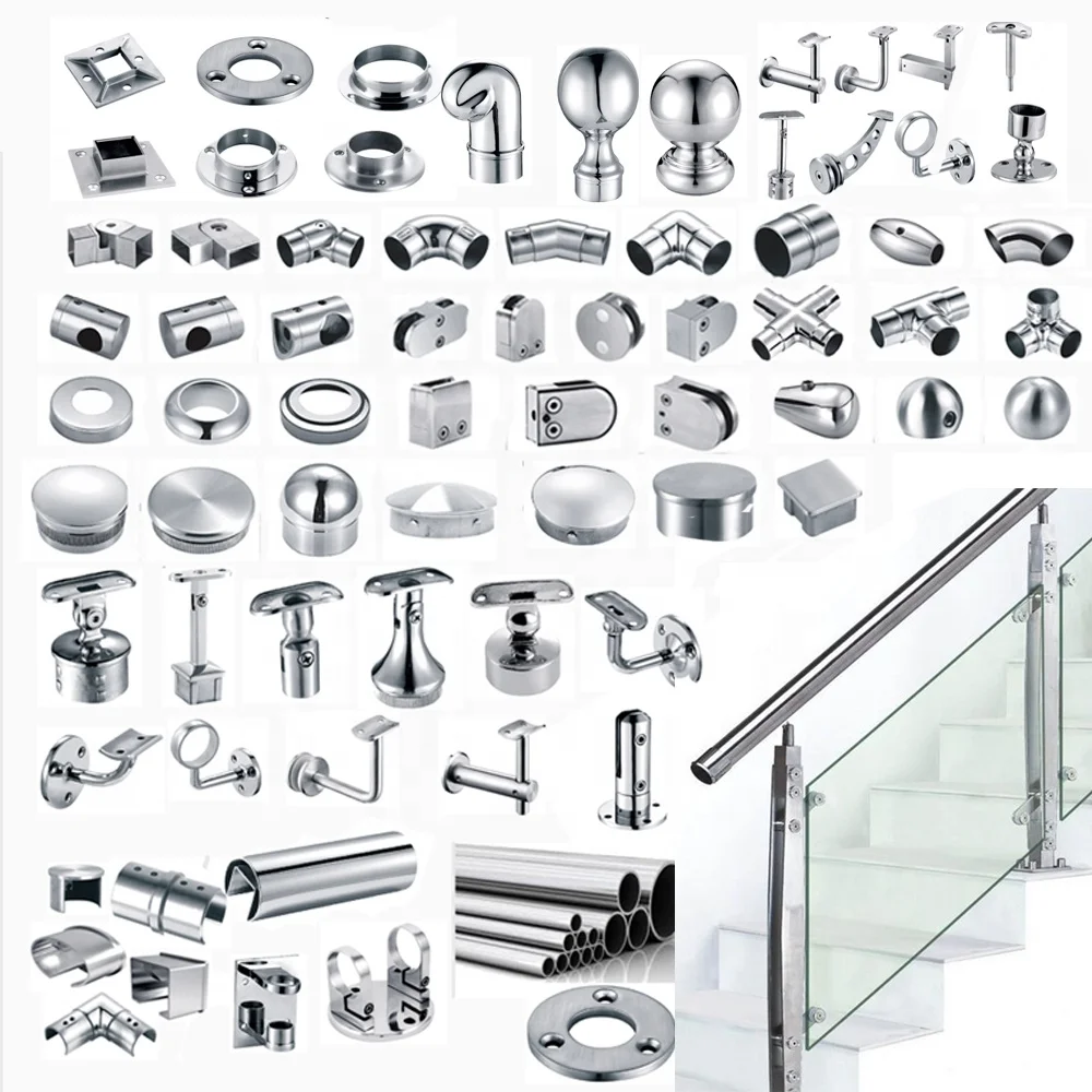 uprofilestainless foshan factory wholesale staircase railing iglass stair handrail  barandales modernos