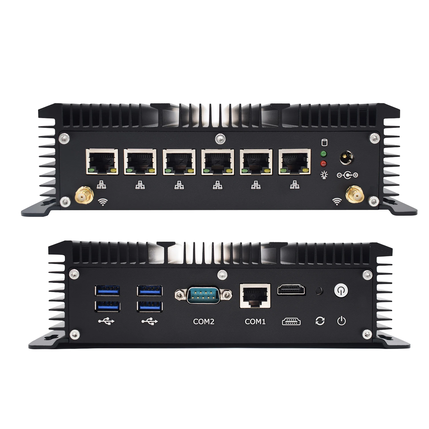 HYSTOU 6 Lan 12V Cheap Price Celeron 2955U Win 7 10 Linux Cloud Compute Servers Firewall Mini Server Pc