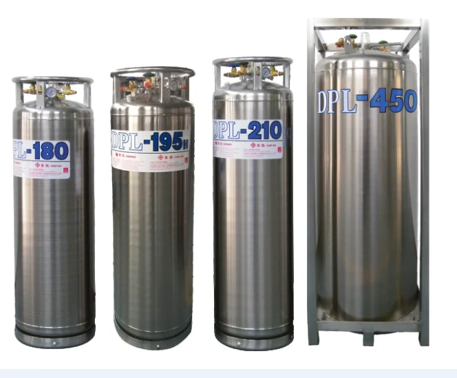 175L 14bar Vertical Vacuum Cryogenic Liquid Nitrogen Gas Storage Dewar Cylinder