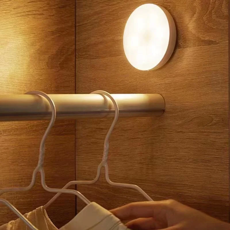 Wireless under cabinet light portable and rechargeable led puck light PIR motion sensor led night light
