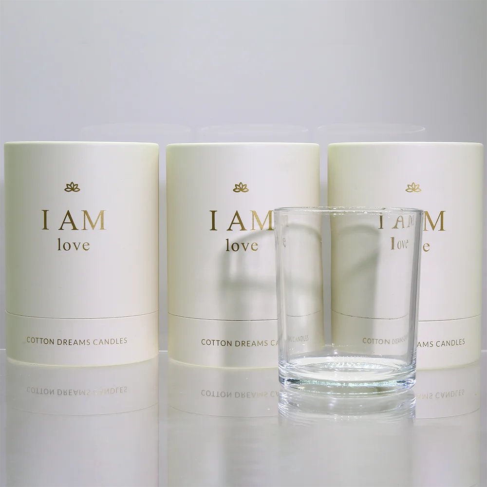 Custom Cardboard Container Handmade Soy Wax Private Label Luxury Candle Glass Jar Box Tube Packaging for Cosmetics