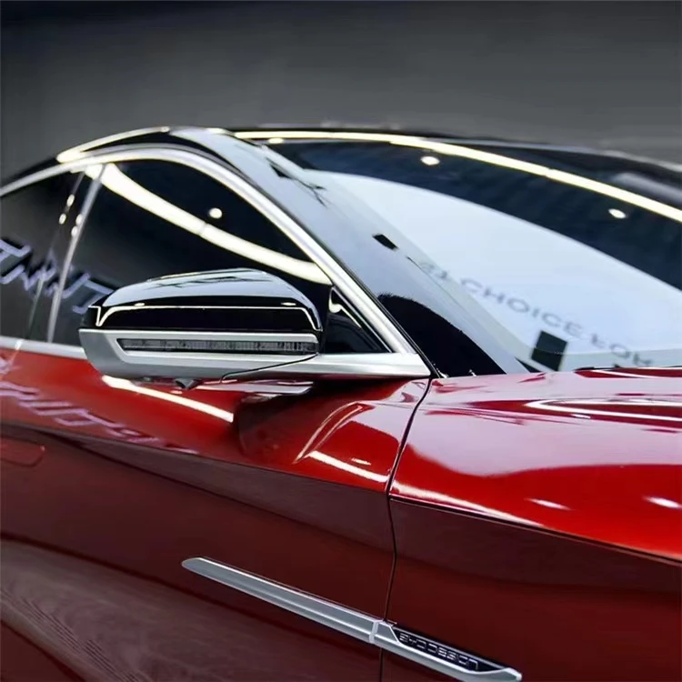 1.52*18m Dragon Blood Super Glossy Metallic PET Car Wrap Vinyl Sticker