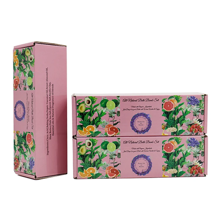 W172 Custom Logo Printing Colorful Cosmetic E-flute Cardboard Packaging Box High Quality Corrugated Paper Box Mail Box
