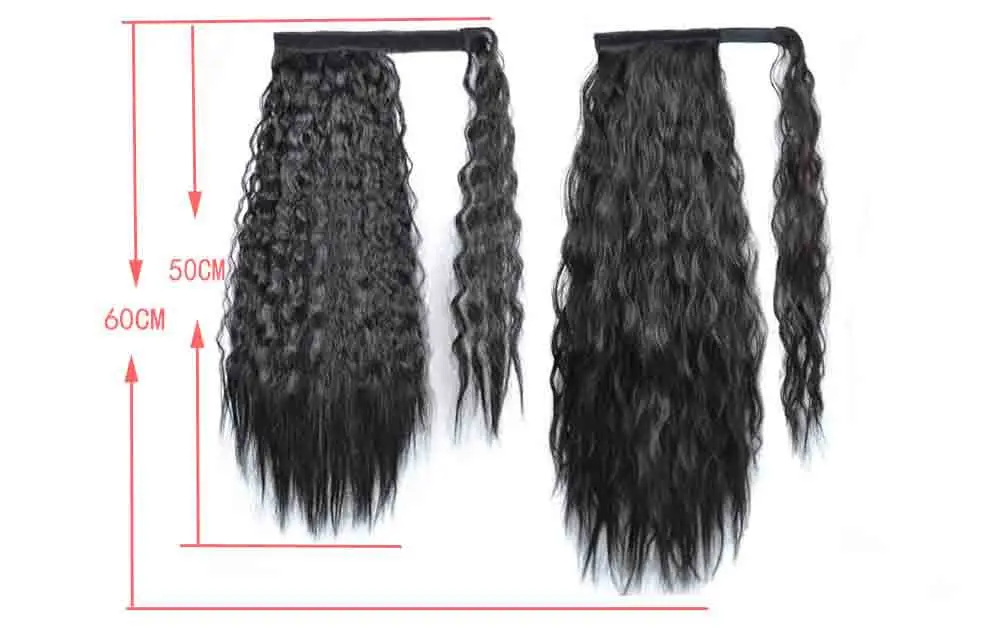 
Mengyun Wholesale Ponytails Long Wavy Synthetic Ponytail Hair Extensions for Black Women Wrap Around Ponytail 