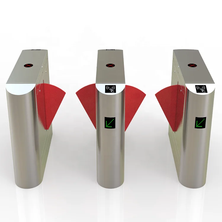 Hot Sale Rfid Flap Gate Pvc Flap Gate Electronic Flap Barrier Turnstile Gate