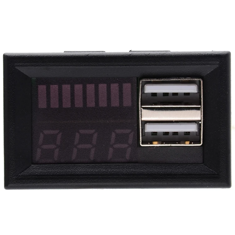 Factory wholesale Dual USB Charger 5V 2A Car 12V LED Lead Acid Battery Voltage Capacity Power Indicator Meter