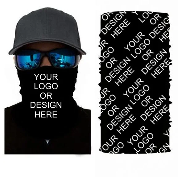 Wholesale Headwear Multifunction Cycling Neck Gaiter Seamless Tube Polyester Custom Bandana Face Scarf
