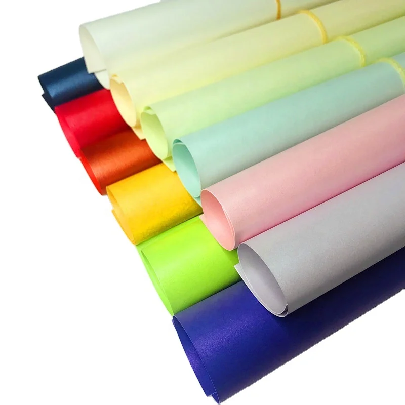 A4  Big Sheet For Wholesale Color Custom Bright shimmer Surface 120Gsm High-End pearl Cardstock Pearlescent Paper