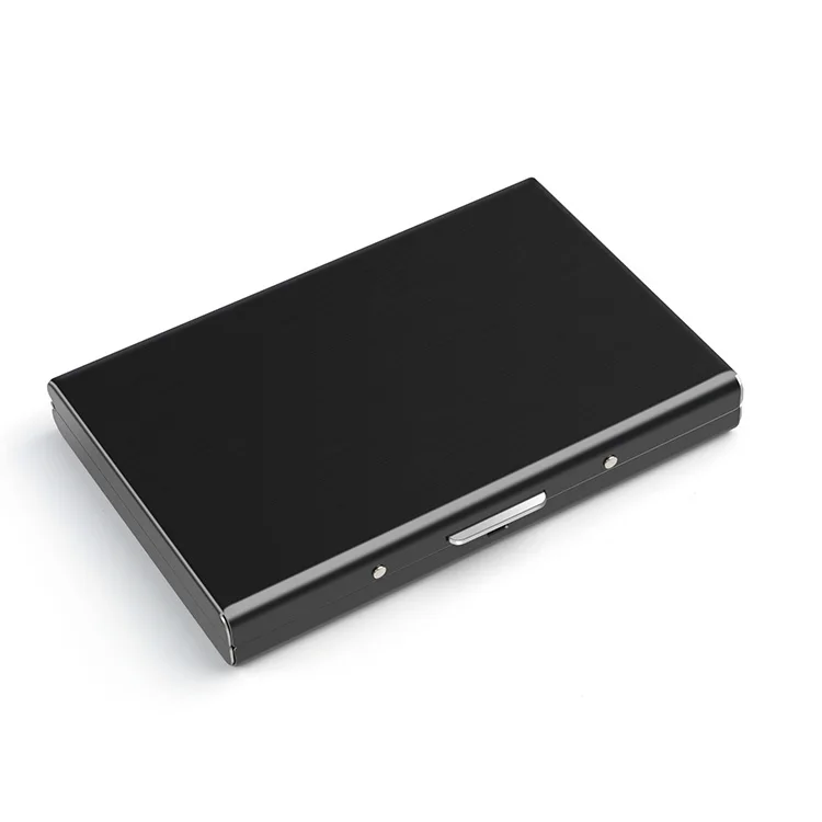 Custom logo name credit card holder case stainless steel card wallet for men and women promotion business gifts card wallet