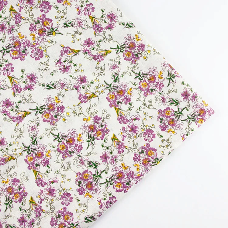Customized Size Thickness Crafting Indian Floral Print  Cotton Printed Fabric For Cloth
