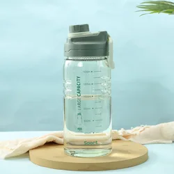CN Warehoses Eco friendly 1.5L Sports Jug Plastic Motivational Water Bottle With Time Marker And filter For Gym Climbing