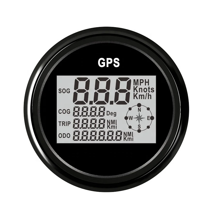 GPS Спидометр 85 мм цифровой спидометр 999 км/ч Узелки В миль/ч с пробежным кодом для морской лодки яхты судна одометр
