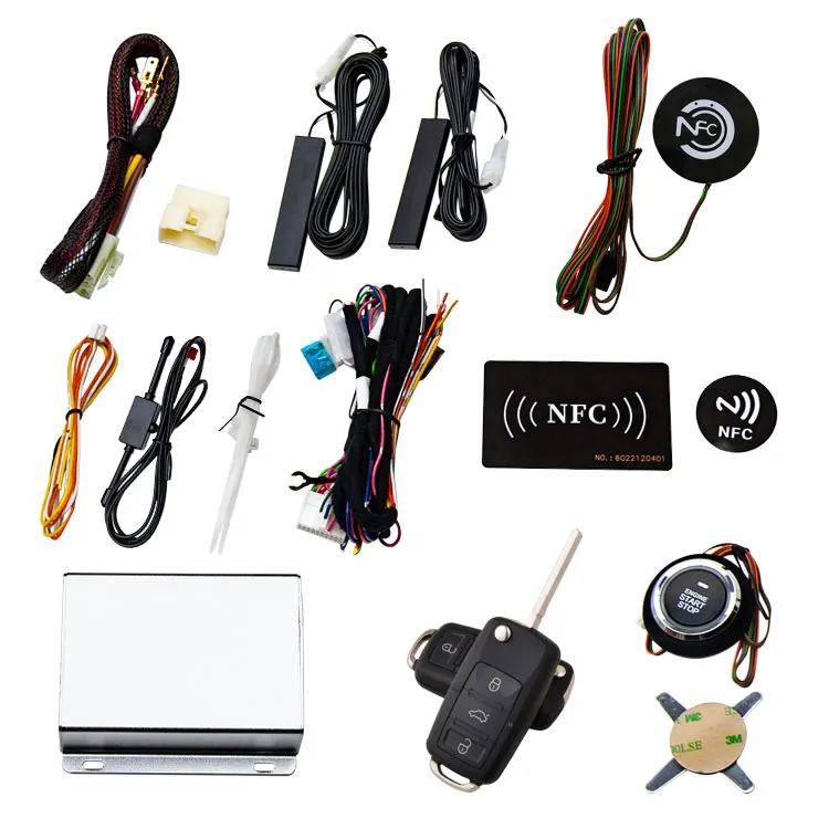 OVI high quality PKE Keyless go Car alarm security system with remote start stop engine kit Car Accessories